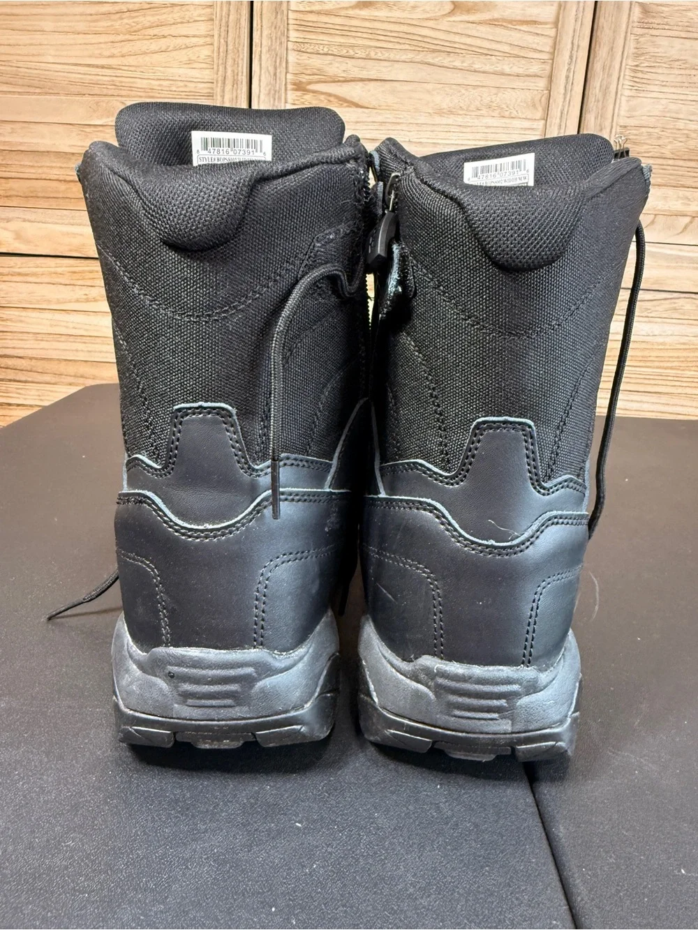 Batlle Ops Black Tactical Work Boots with Side Zippers Waterproof Size 10